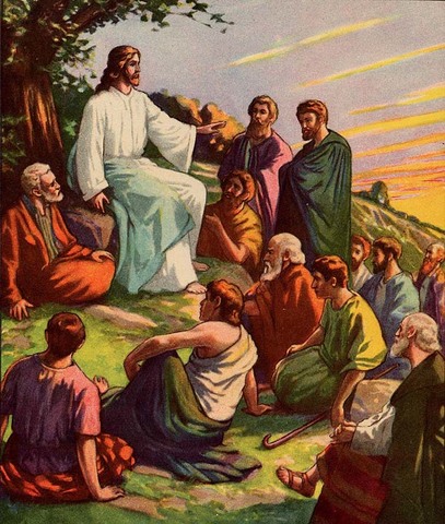 Jesus begins teaching Christianity