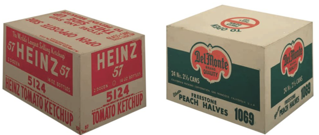 Heinz 57 Tomato Ketchup and Del Monte Freestone Peach Halves