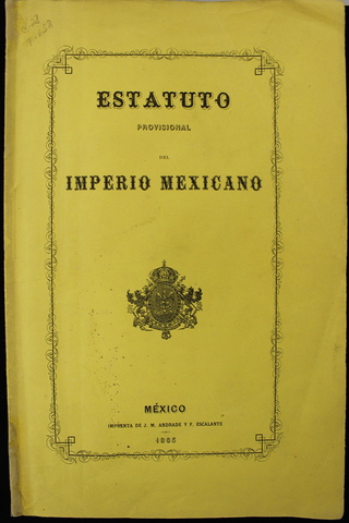 Estatuto Provisional del Imperio Mexicano.