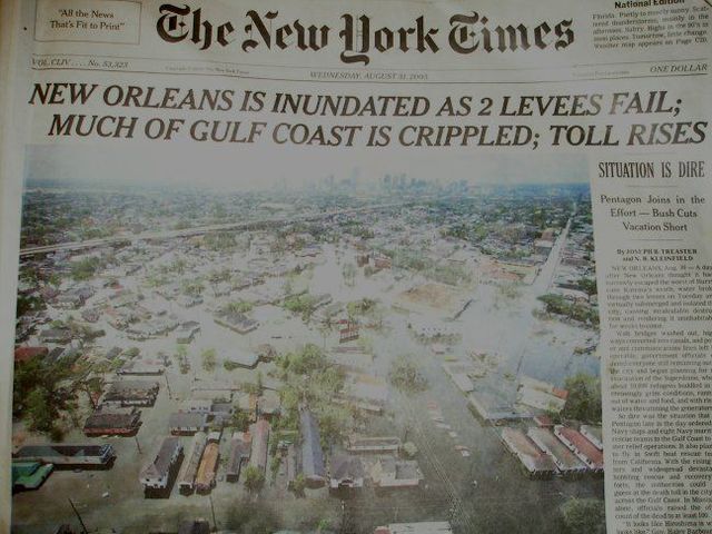 Hurricane Katrina hit the USA