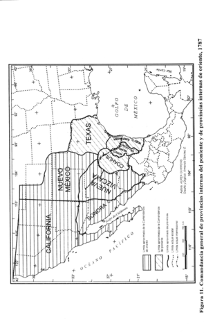 División en la parte norte del Virreinato