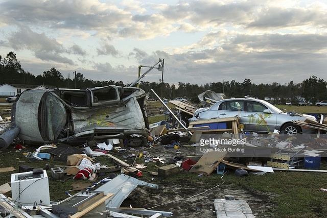 In North Carolina a tornado struck Riegelwood, killing 8 people as thunderstorms continued a path of destruction across the South.
