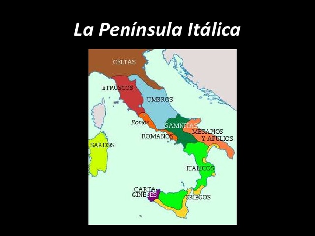 Roma domina toda la península Itálica.