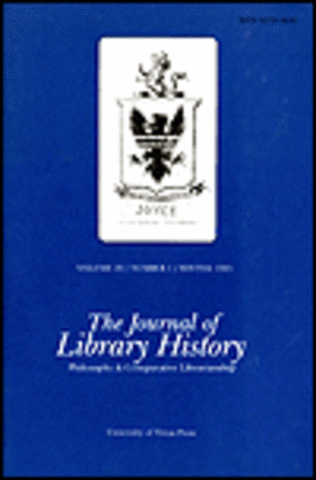 Journal of Library History.