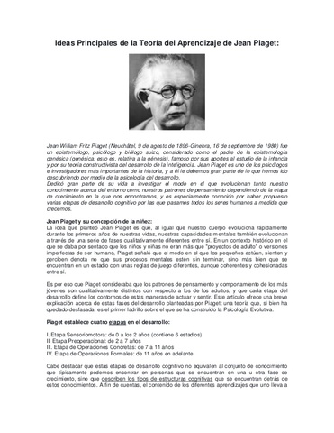 Jean Piaget (autor del aprendizaje significativo)