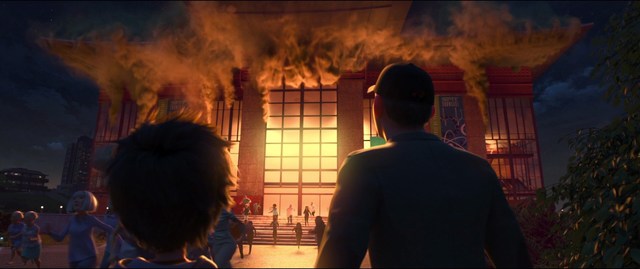 Tadashi, Hiro's brother dies in the fire