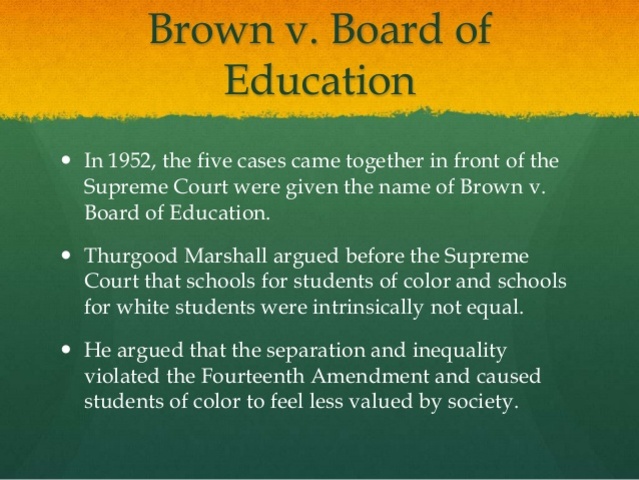 Brown vs. Board of Education