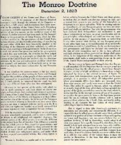 The Monroe Doctrine