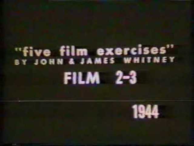 “Five Abstract Film Exercises”.