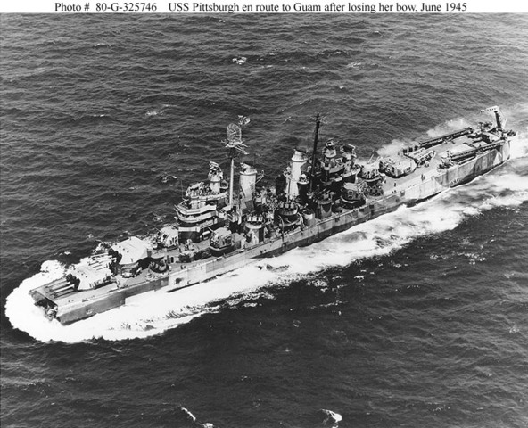 USS Pittsburgh Sunk.