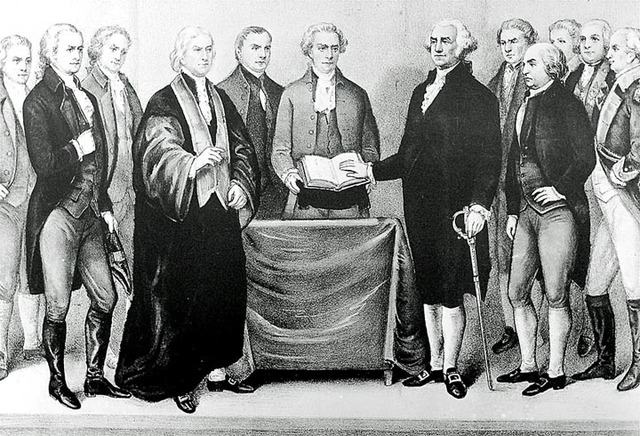 George Washington becomes first president of The United States od America