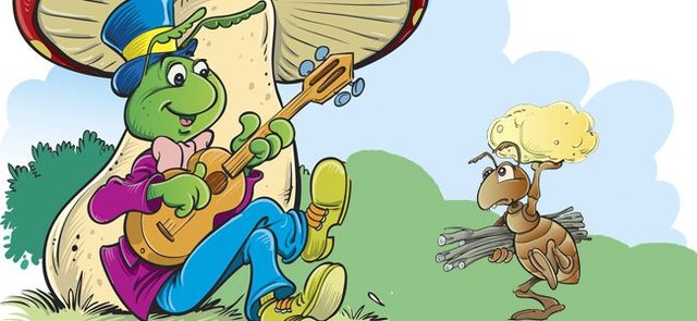 LA CIGARRA Y LA HORMIGA