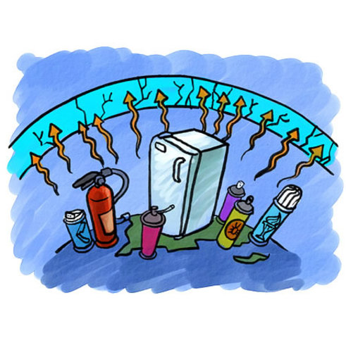 Predicción que los CFC's deterioran la capa de ozono.