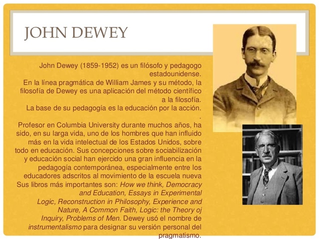 : Dewey, Decroly, Loocke.
