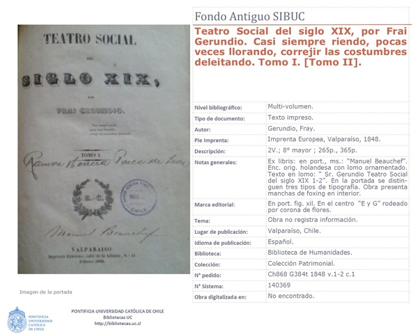 Gerundio, Fray (1848). "Teatro social del siglo XIX"