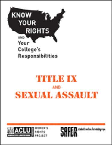 Sexual Harassment and Violence is Added to Title IX
