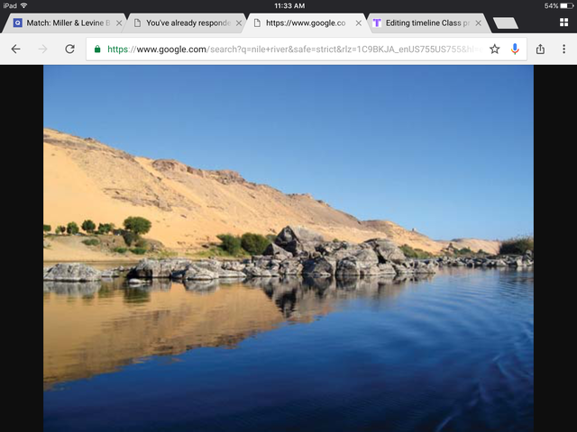 The first settlers set up around Nile River