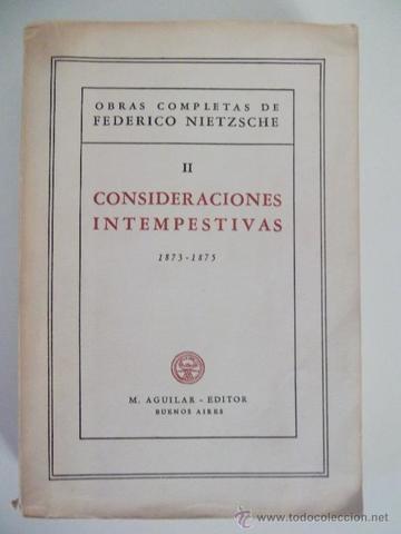 "Consideraciones intempestivas"