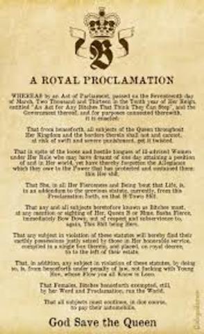 Royal proclamation