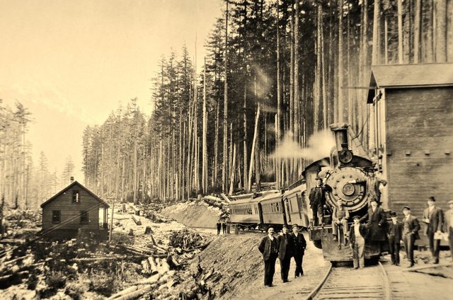 First trans-Canada railroad