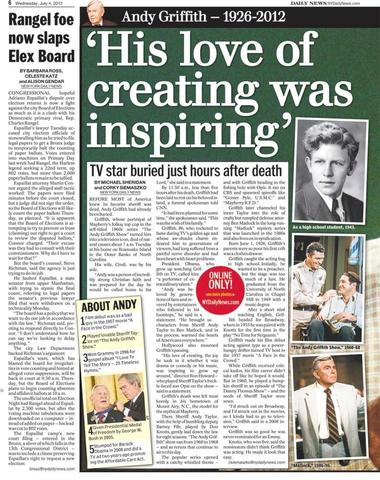 Andy Griffith Dies at Age 86