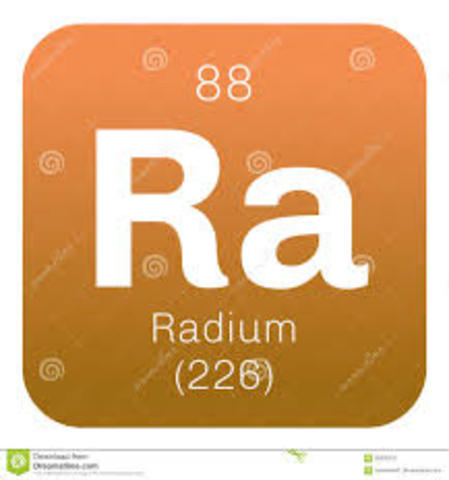 Marie e Pierre Curie scoprono il radio, un elemento chimico fortemente radioattivo