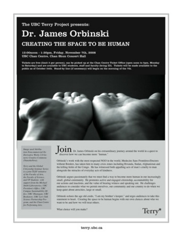 Went to Speech Given by James Orbinski