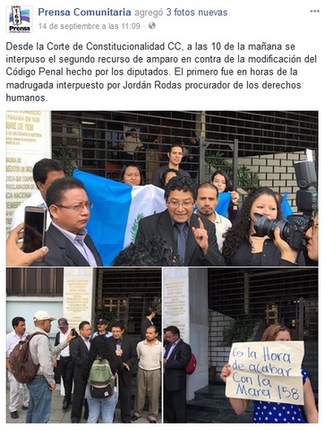 Procurador intermpone amparo en Corte de Constitucionalidad