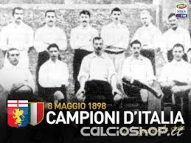 Primo campionato Italiano di calcio ( vinto dal GENOA )