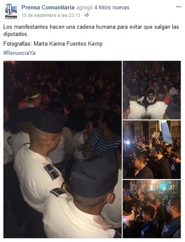 Manifestantes no permiten la salida de Diputados