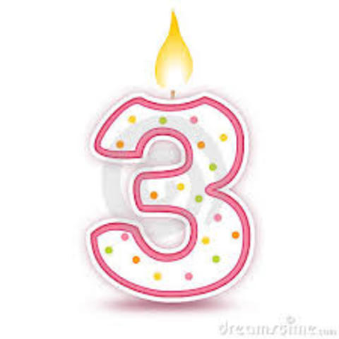 cumplí mis 3 años y empece a caminar