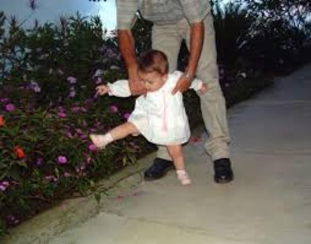 Estaba aprendiendo a caminar