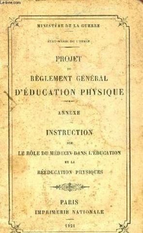 Projet de règlement général d'éducation physique