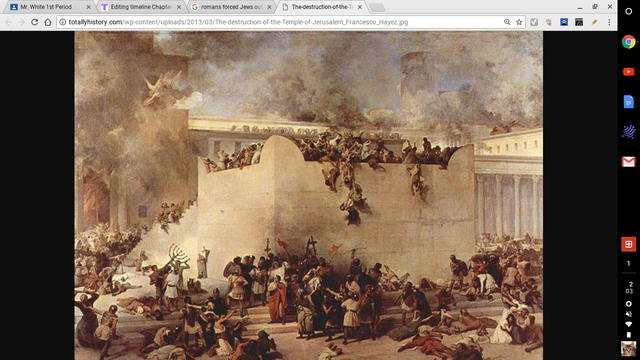 Romans forced Jews out of Jerusalem