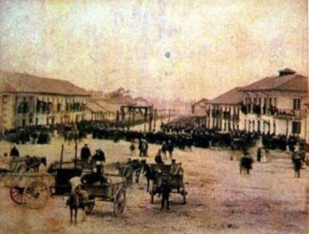 Construcción del poblado de Santafé de Bogotá