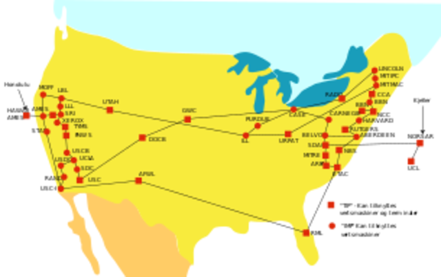 Se desarrolla internet, arpanet.