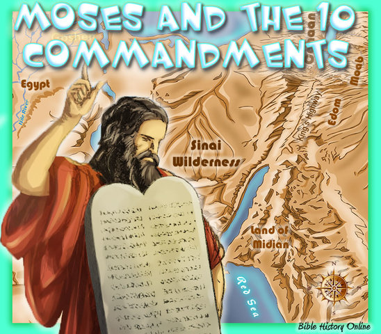 Moses receives 10 commandments
