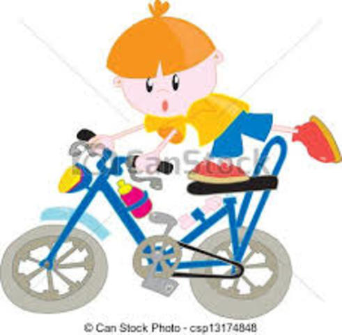 He learned how to ride a bike