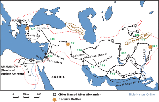Alexander the Great Conquered land