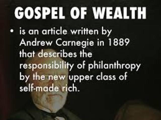 Andrew Carniege's Gospel of Wealth