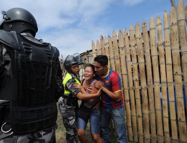 Cooperativas de viviendas y asentamientos agrícolas que fueron reprimidos alrededor de la provincia del guayas