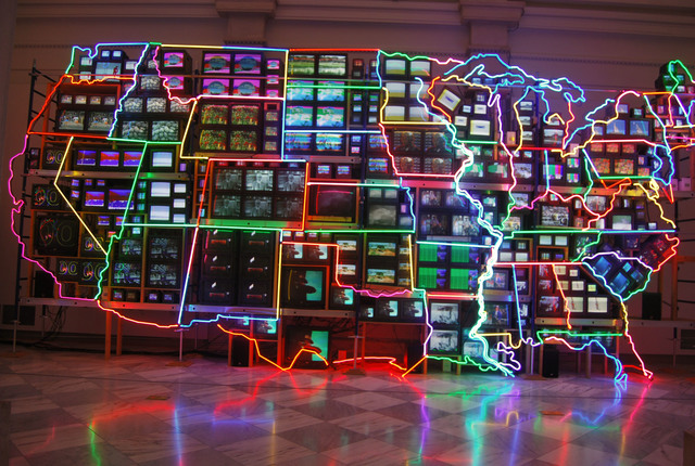 Nam June Paik “Electronic Superhighway Continental U.S., Alaska, Hawaii”