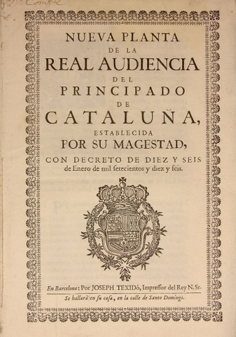 Decretos de Nova Planta, 1707-16