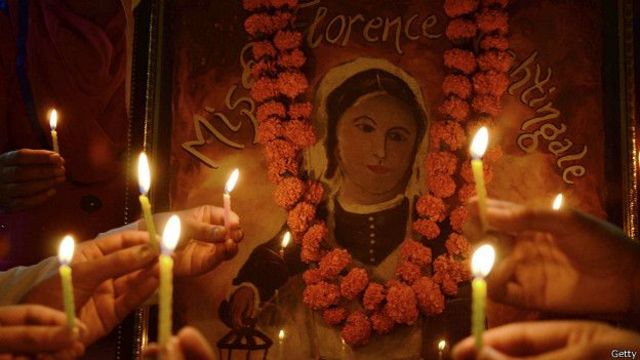 Enfermera Inglesa Florence Nightingale.