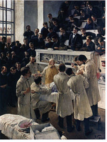 Adalbert Seligmann dipinge un'operazione chirurgica