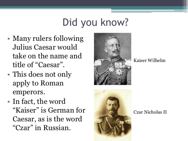 (CE)- The names of the emperor