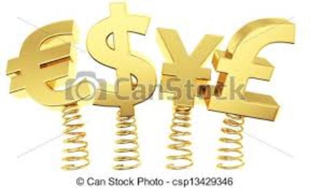 Se quiebra el sistema y comienza un sistema de tipos de cambio flotantes o flexibles