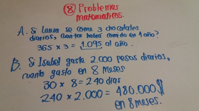 PROBLEMAS MATEMÁTICOS