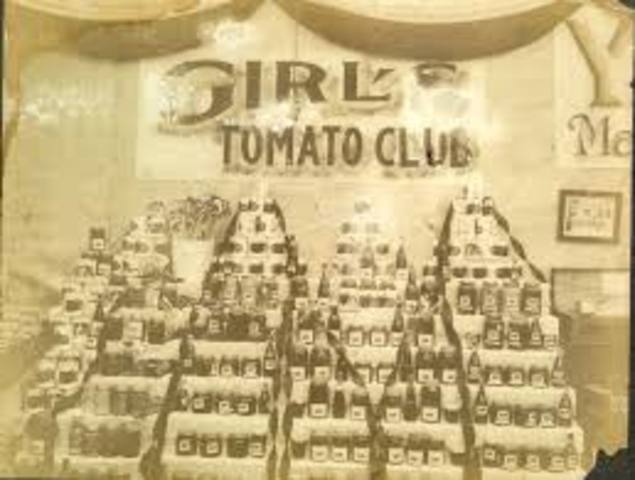 The first girl's Tomato Club