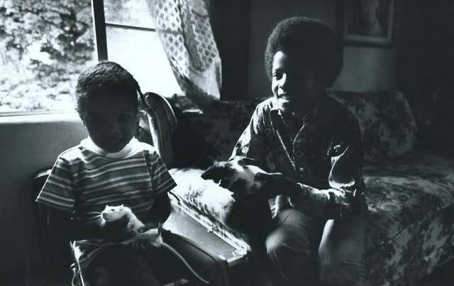 Michael and sister, Janet with pet rats